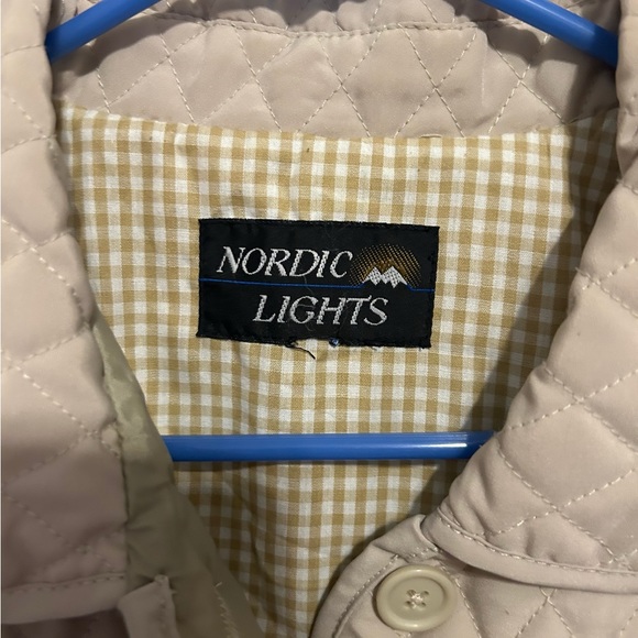 NORDIC LIGHTS QUILTED LIGHTWEIGHT BEIGE jacket size large - Picture 3 of 7